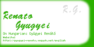 renato gyugyei business card